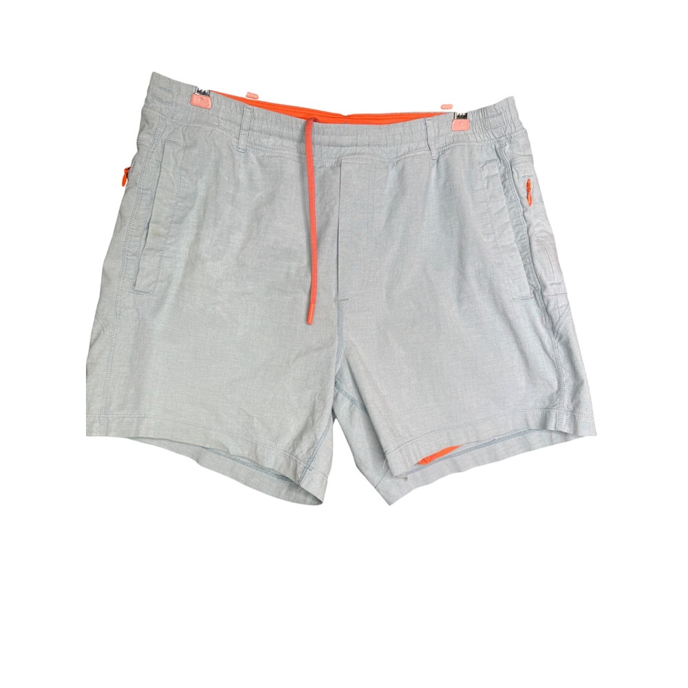 Birddogs Boom Shorts Mens Large Blue Grey Orange Lined Athletic Gym 6in Inseam